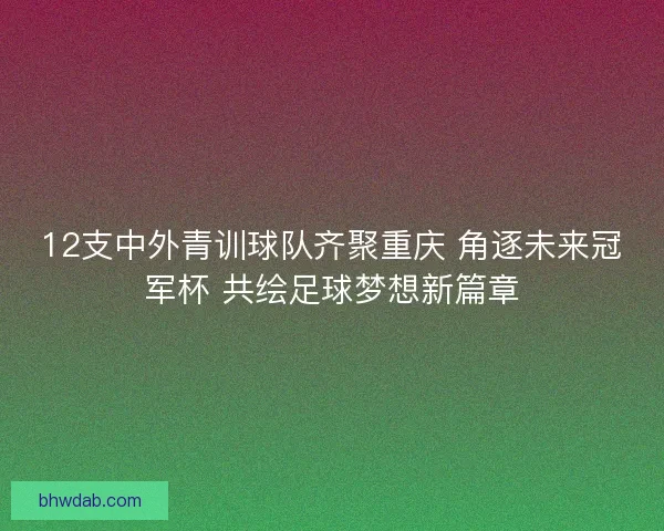 12支中外青训球队齐聚重庆 角逐未来冠军杯 共绘足球梦想新篇章